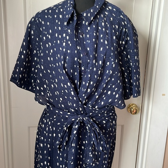 Lane Bryant cotton wrap dress - Picture 2 of 4